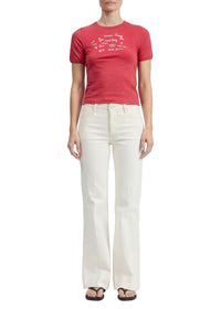 Sweetheart Phrases Crew-neck T-shirt - Red