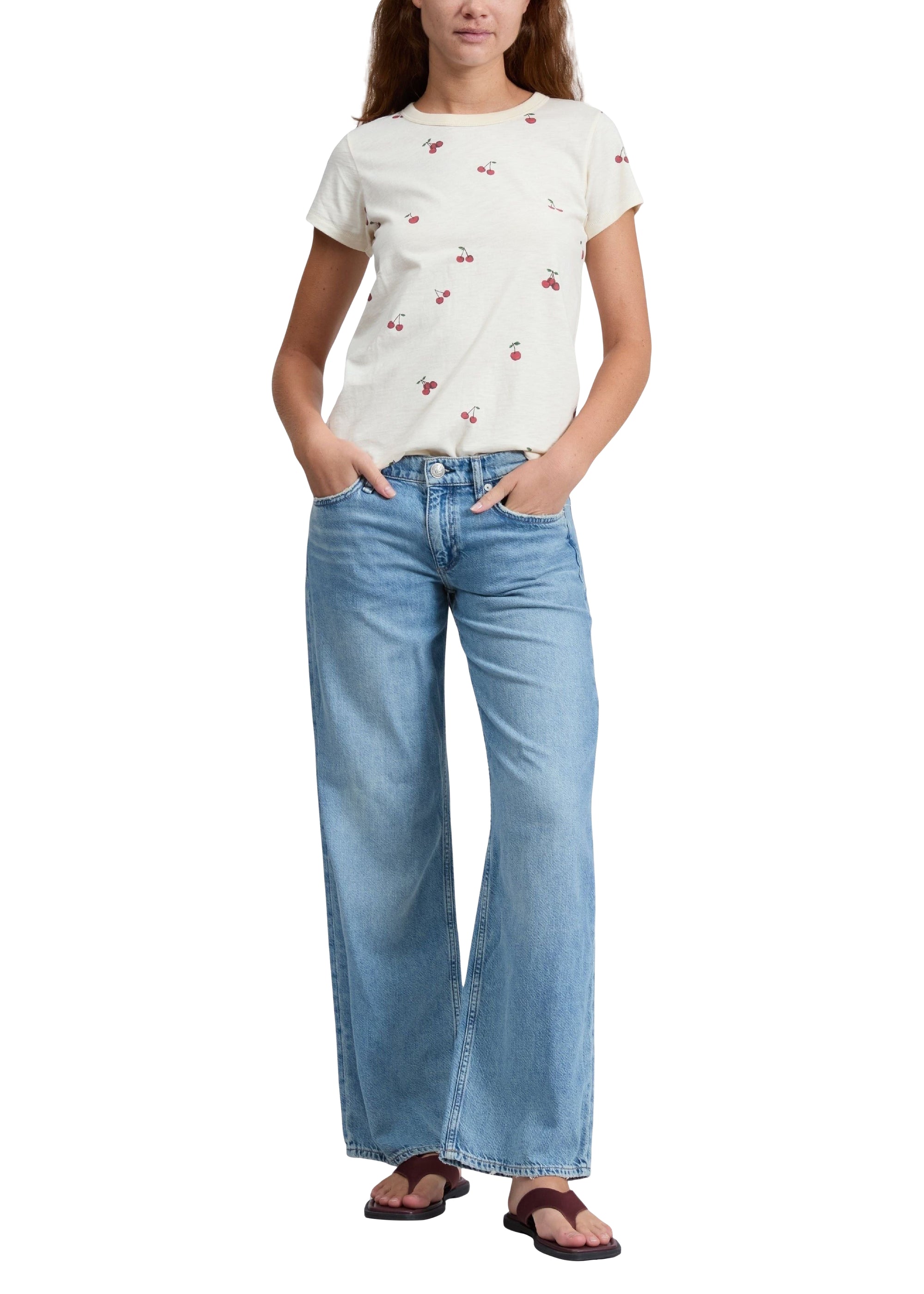 T-shirt à motif cerises sur toute la surface - Whtmt
