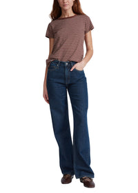 T-shirt rayé effet slub - Brwmt