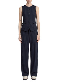 Irina Ponte sleeveless cardigan - Navy