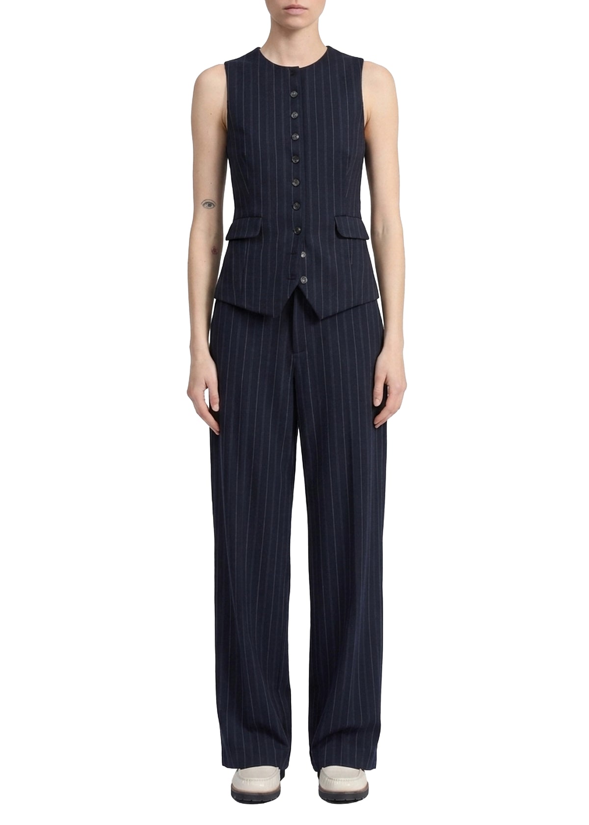 Irina Ponte sleeveless cardigan - Navy