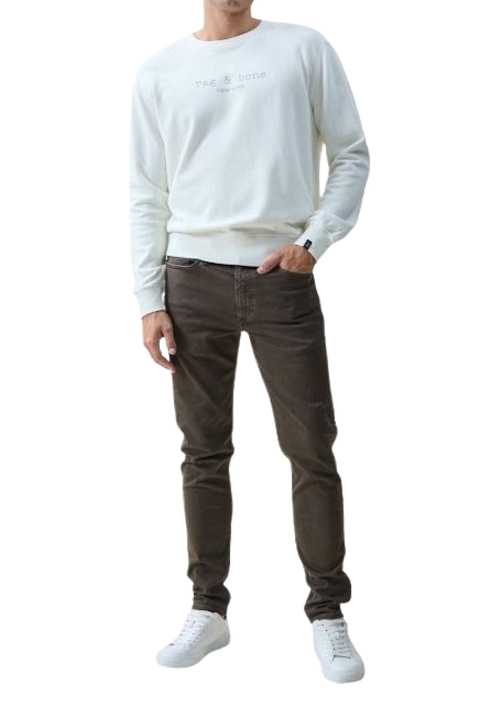 Sweat-shirt en tissu éponge Massey - Chalk