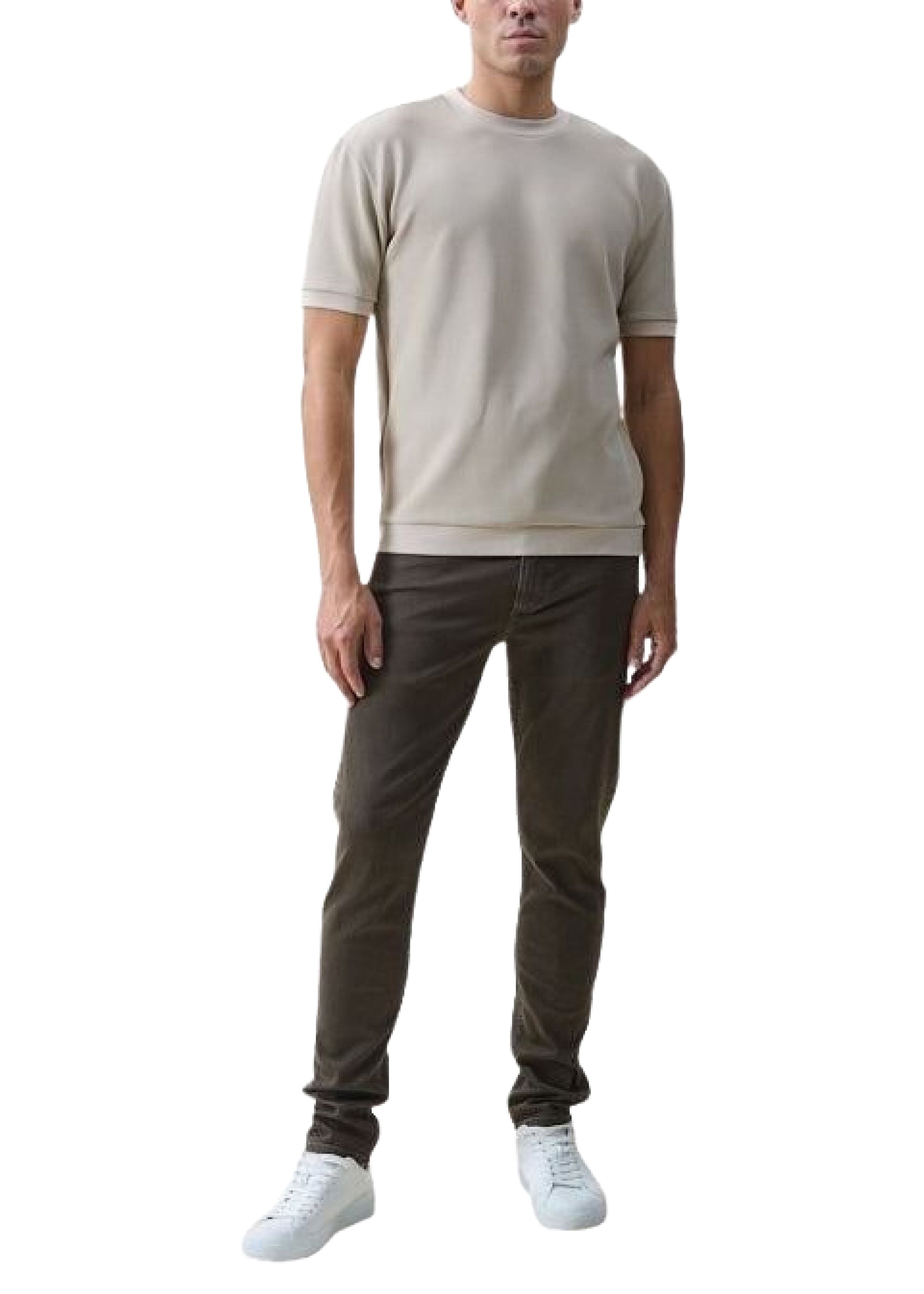T-shirt à col rond Simon Ss - Taupe