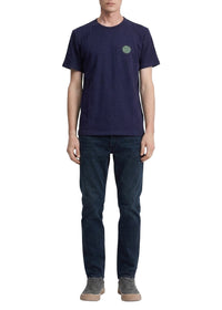 T-shirt brodé Sour Face - Bleu