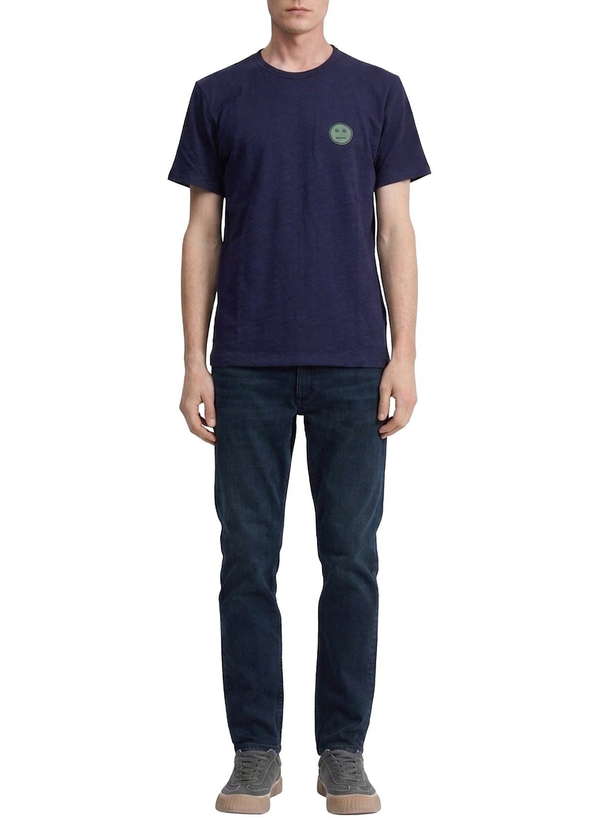 T-shirt brodé Sour Face - Bleu