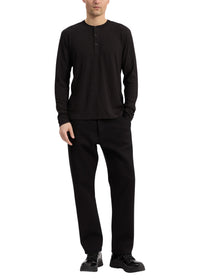 Henley Tech Waffle - Noir
