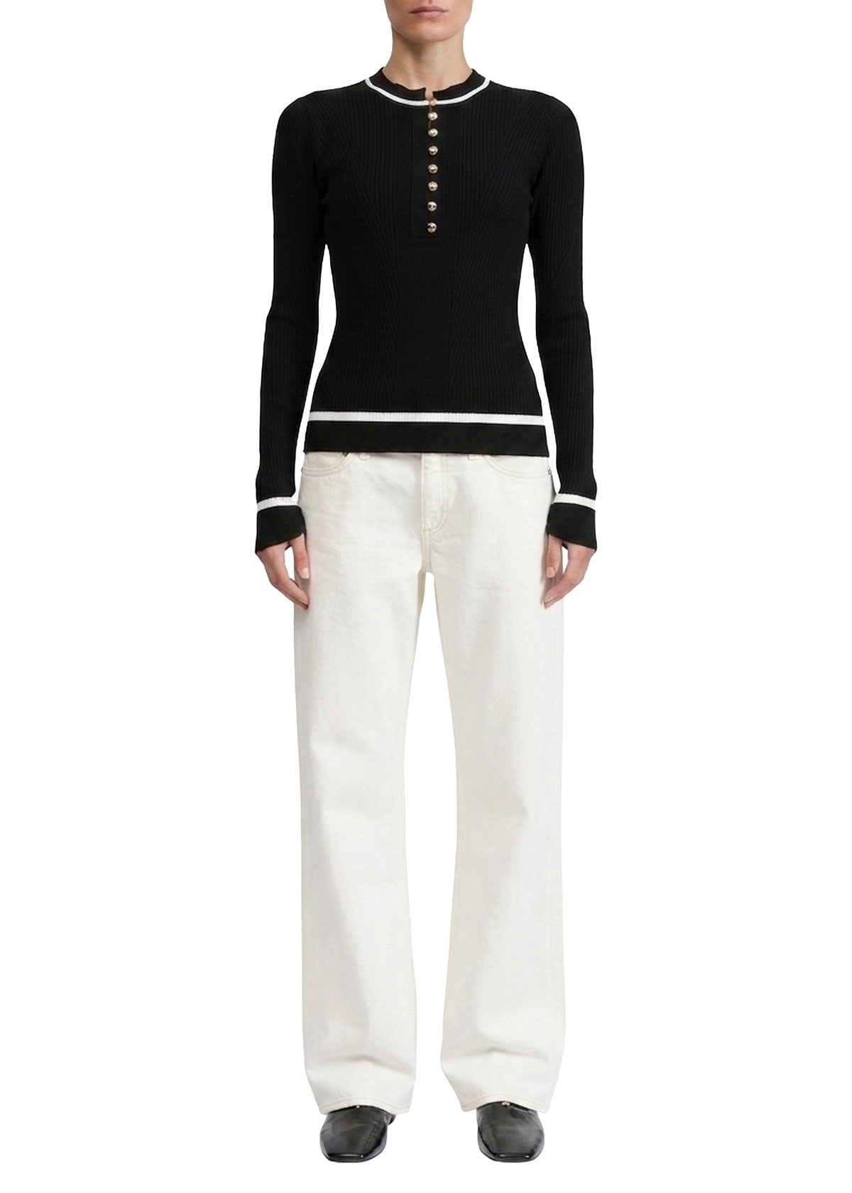 Kassy ribbed jumper - Black