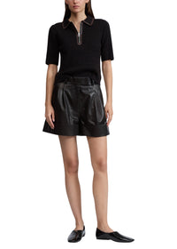Polo zippé en simili cuir Caterina - Dkbrn