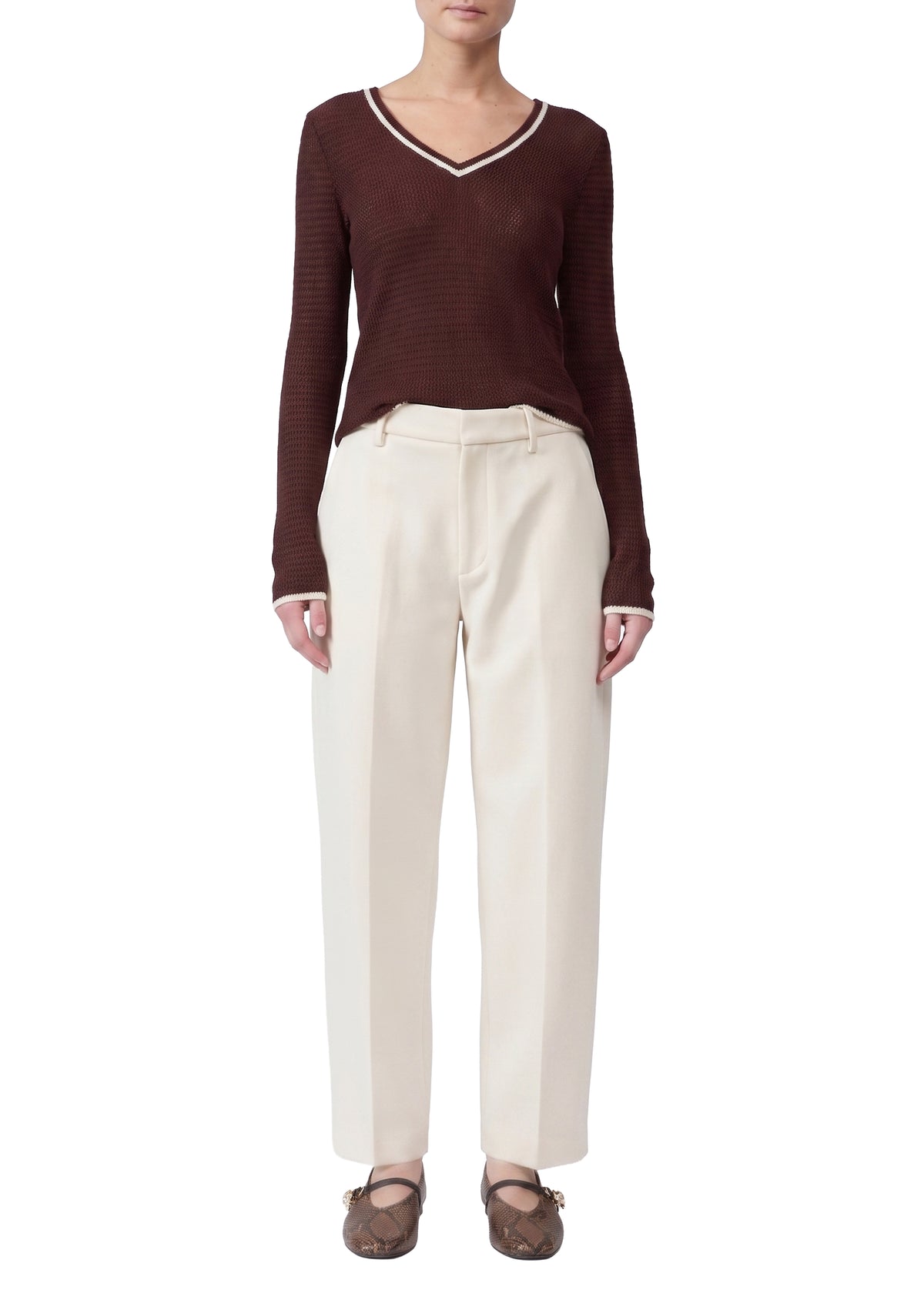 Costi V-neck jumper - Brown