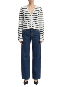 Peggy V-neck wool cardigan - White