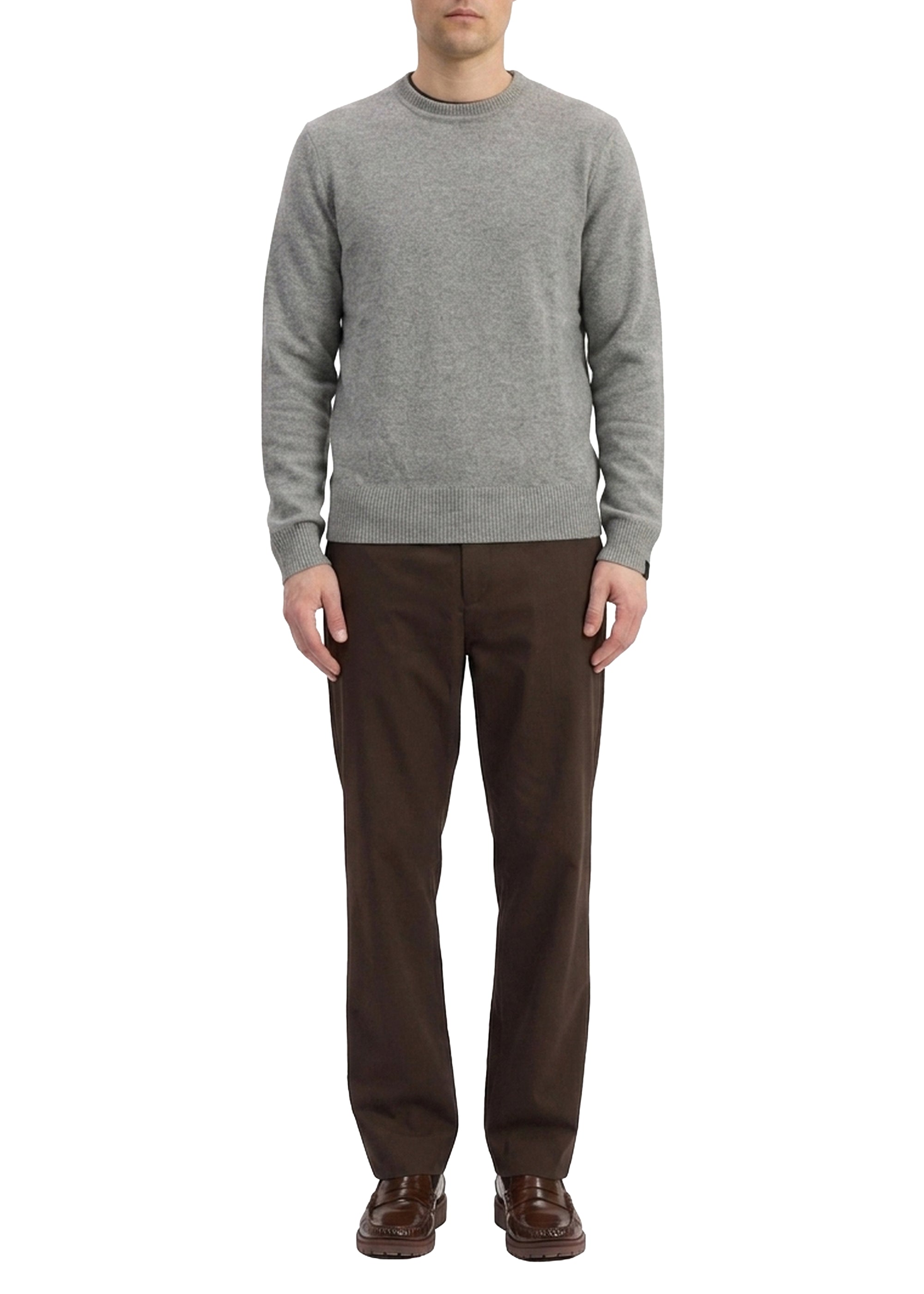 Declan round-neck cashmere jumper - Grey