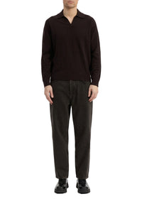 Johnny Downing cashmere polo shirt - Dark Brown