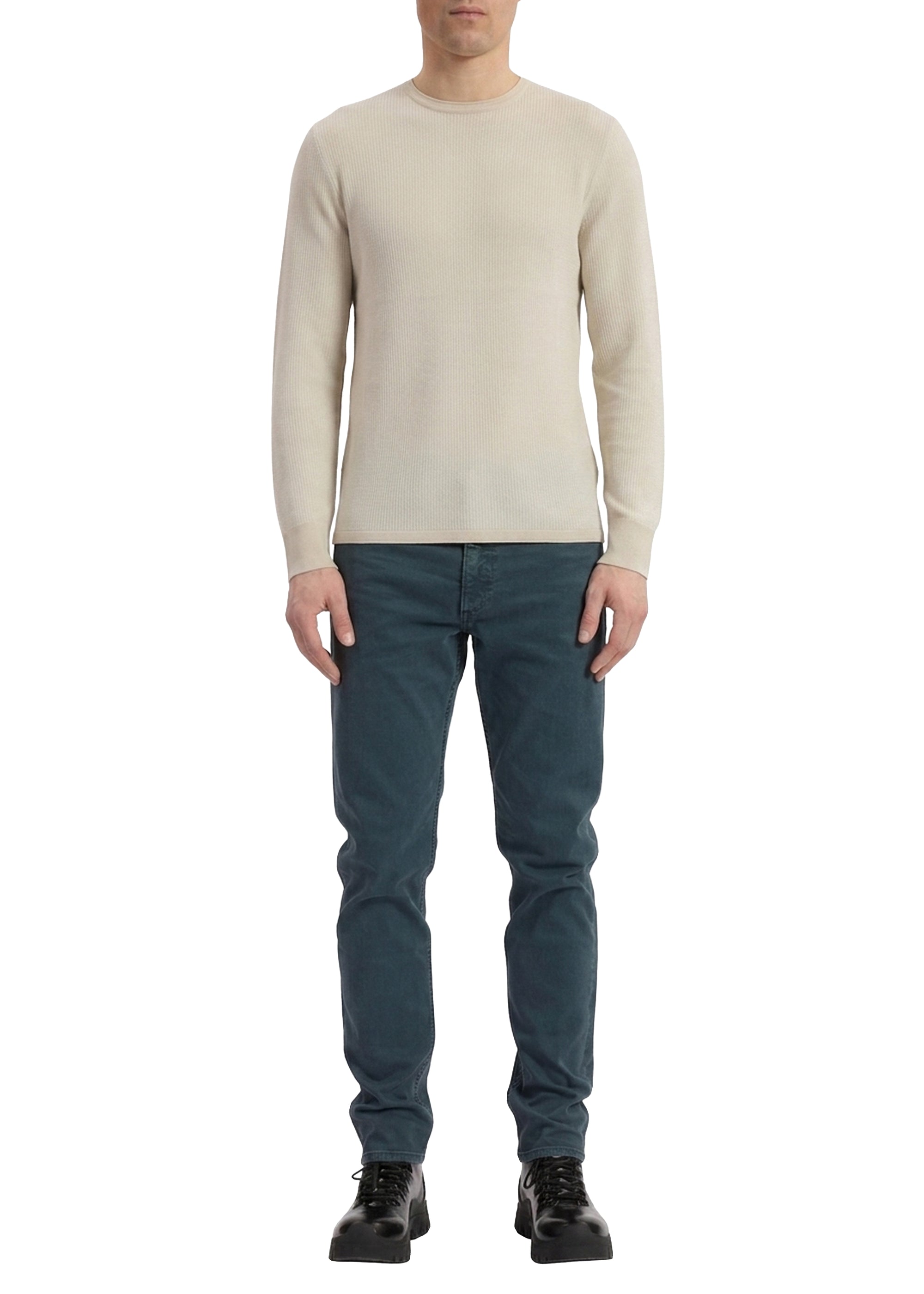 Gregory round-neck jumper in wool - Beige