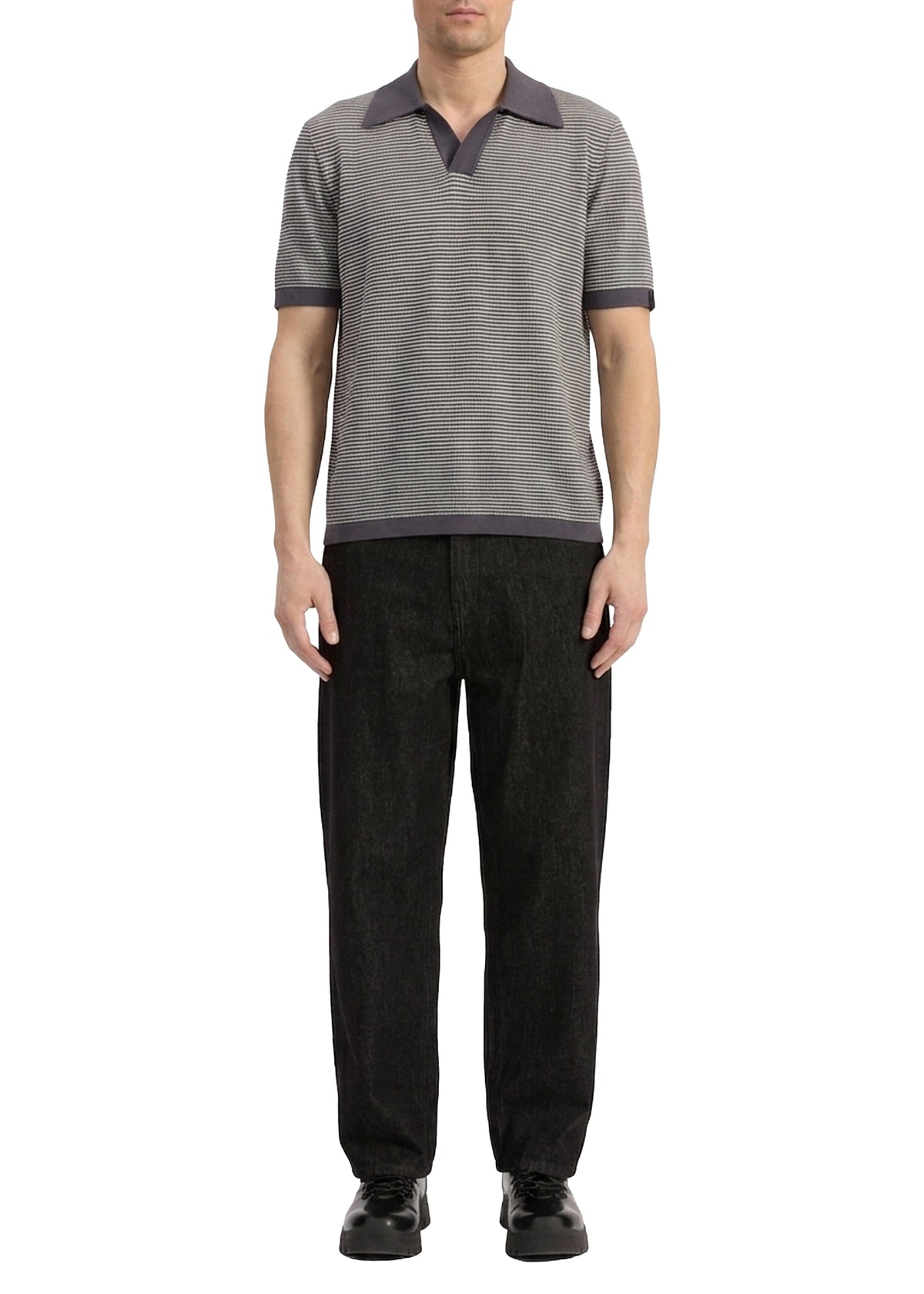 Johnny Harvey short-sleeved polo shirt - Grey