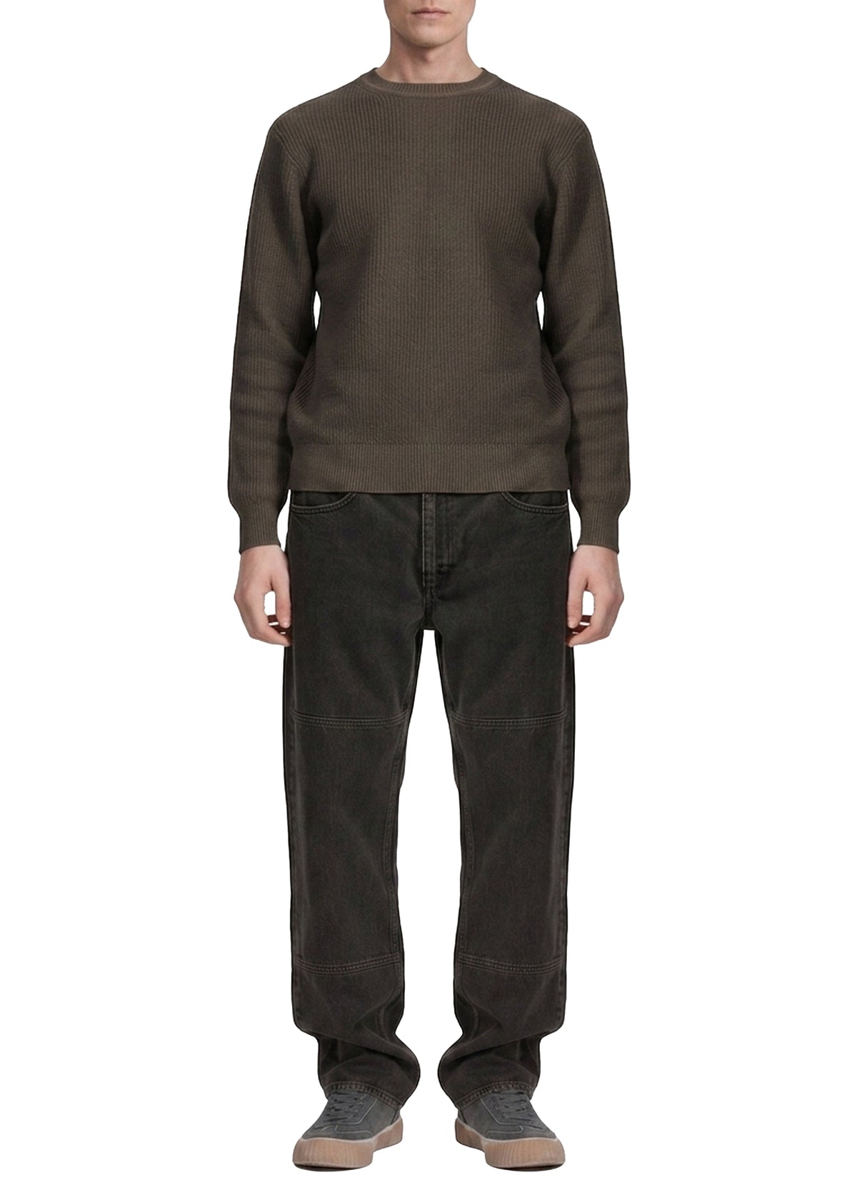 Simon crew-neck jumper - Army