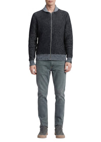 Simon knitted bomber jacket - Grey
