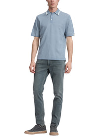 Polo Harvey à bordures contrastées - Lblue
