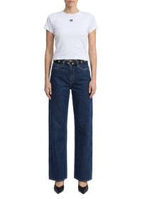 Logan wide-leg denim trousers - Indigo