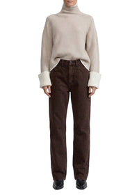 Shea straight-leg denim trousers - Espresso Leopard