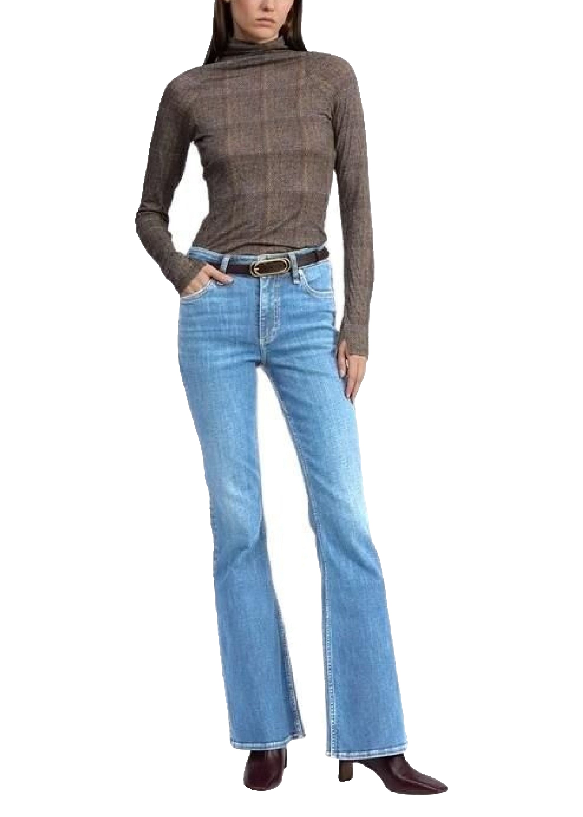 Peyton Mr, pantalon bootcut long - Everglade