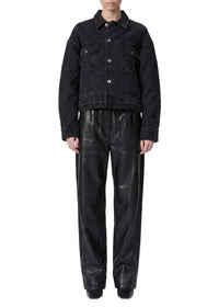 Ryan denim trucker jacket - Black