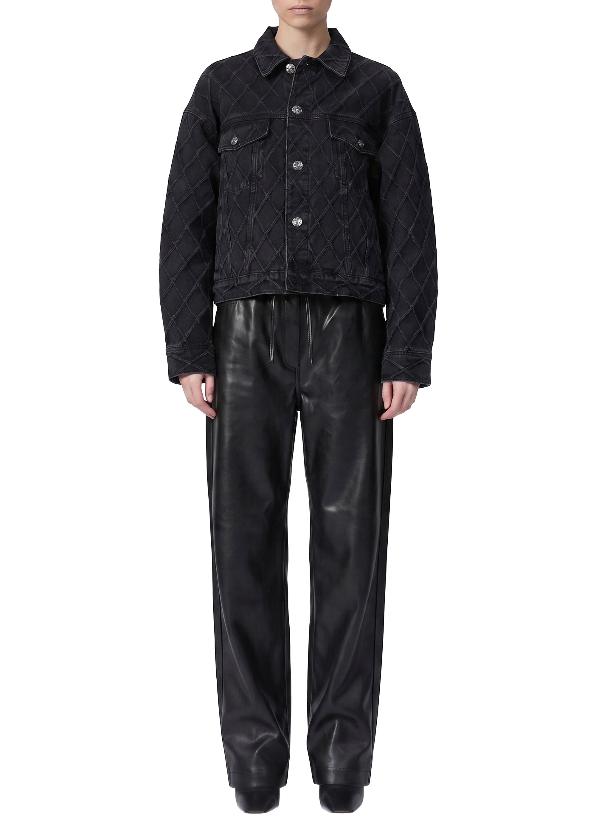 Ryan denim trucker jacket - Black