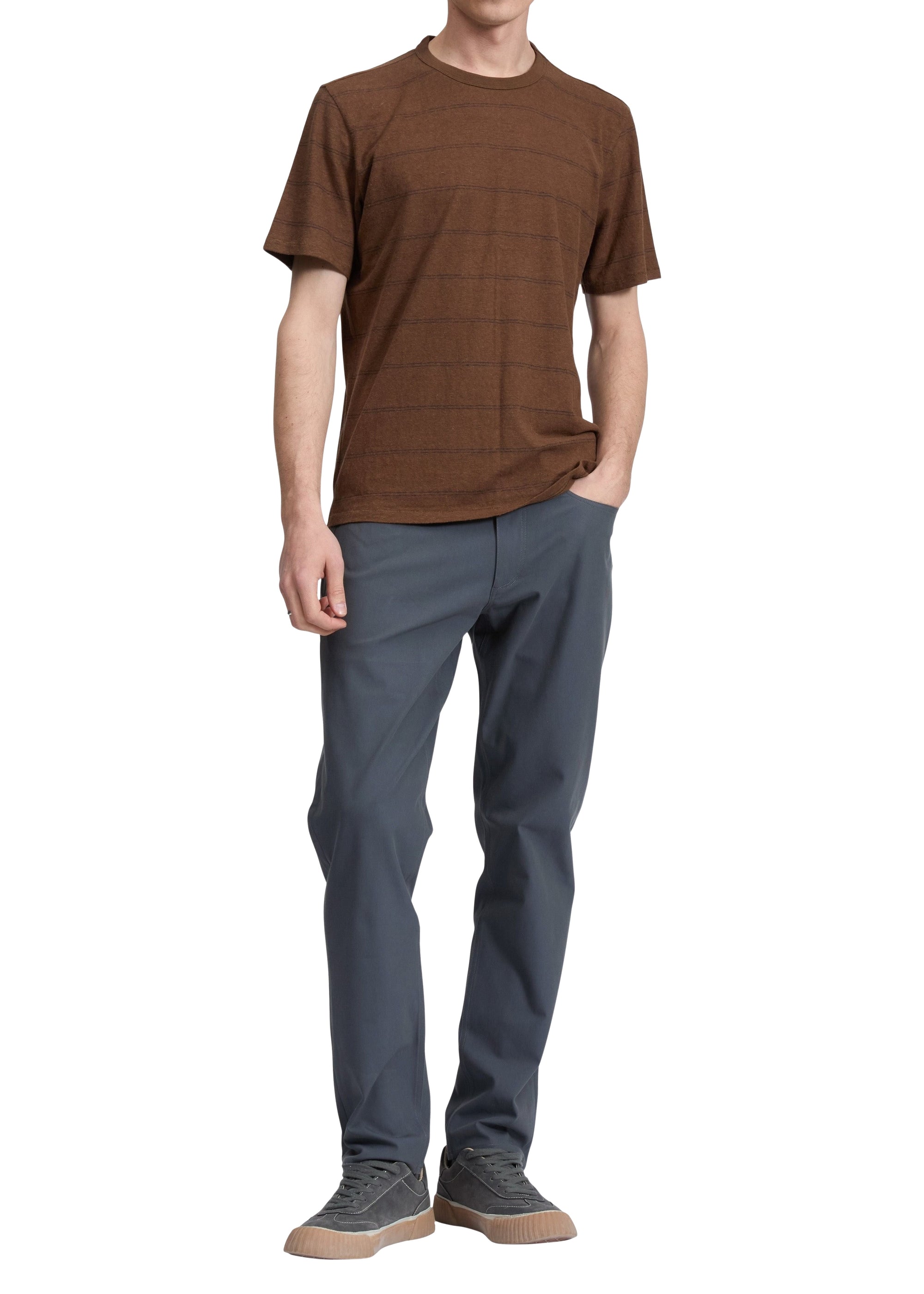 Pantalon Tech 5 poches, coupe 3 - Bleu Gris