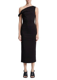 Irina asymmetrical maxi dress - Black