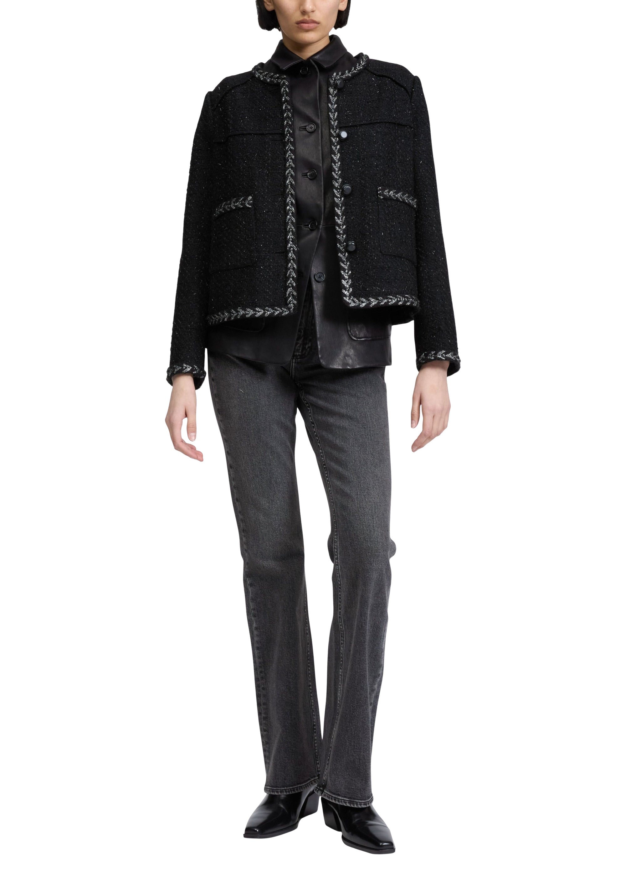 Veste en tweed Mirabelle - Noir