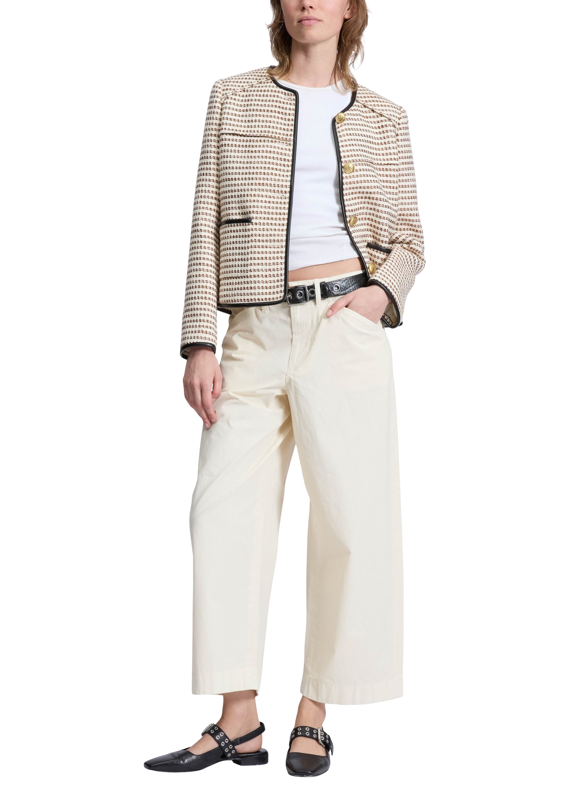 Veste Mirabelle en tweed - Ivoire