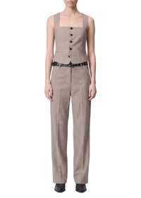 Mariana sleeveless wool cardigan - Camel