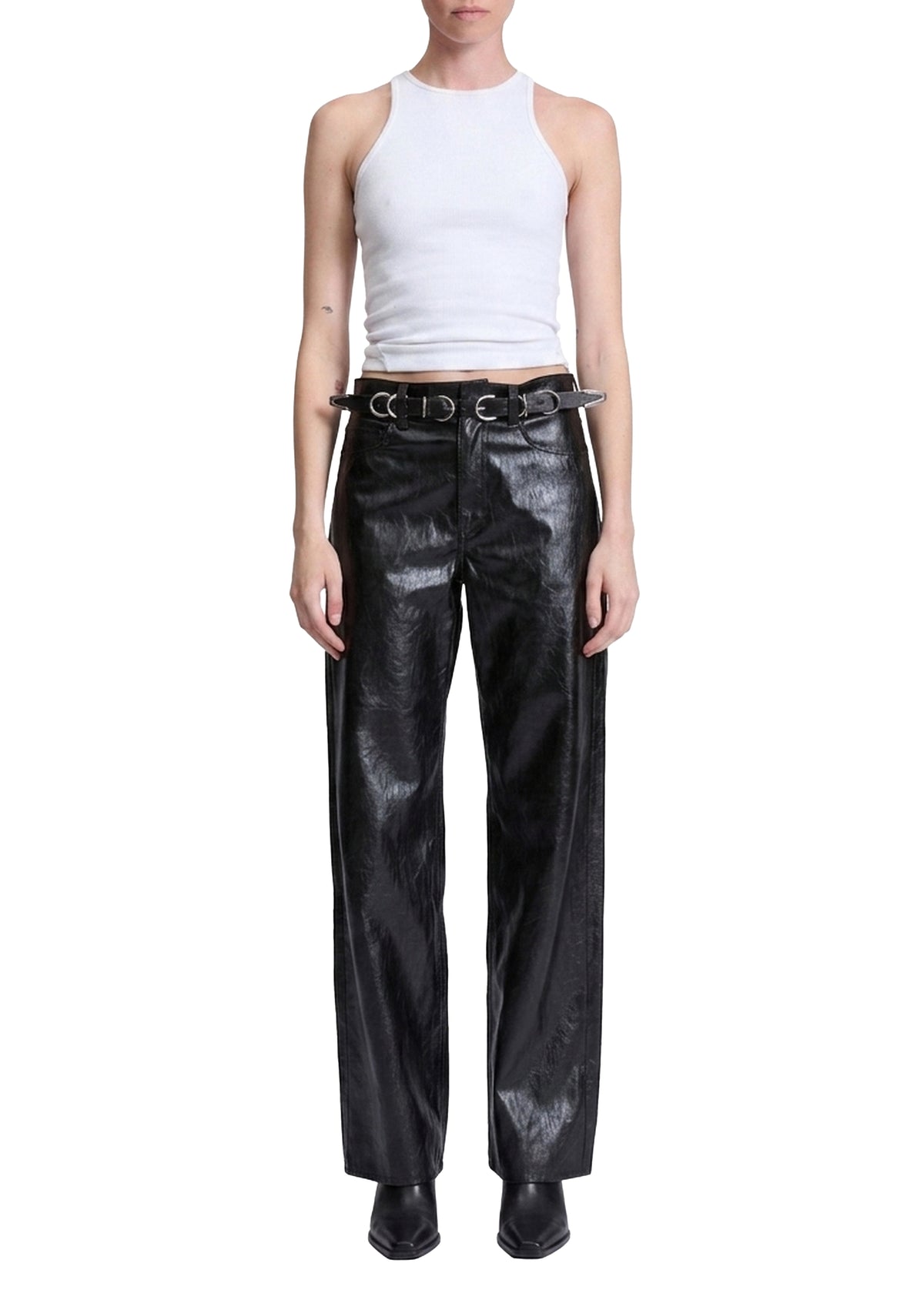 Shea Metallic Trousers - Black