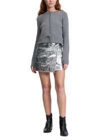 Jupe Kyla en simili cuir métallisé - Silver