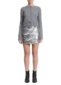 Kyla Metallic Mini Skirt - Silver
