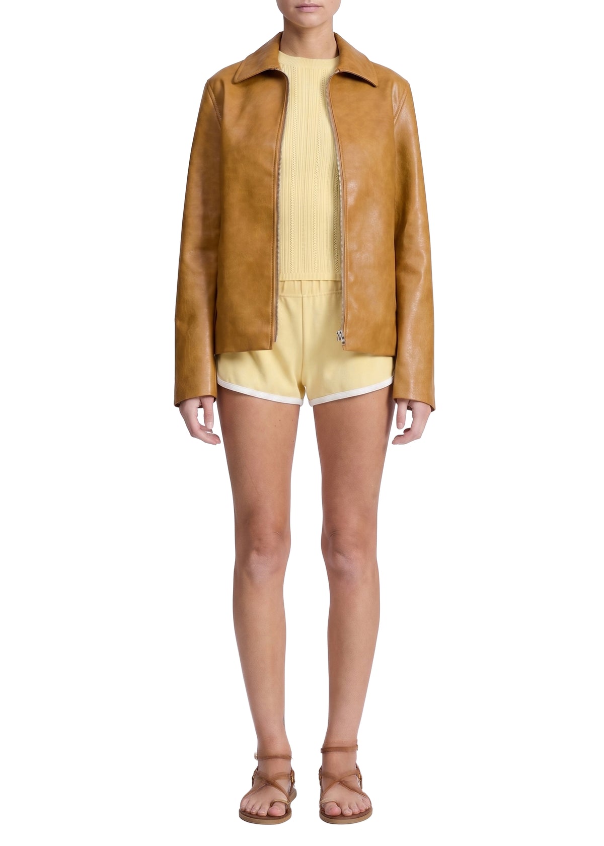 Jordie zip-up jacket - Camel