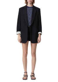 Suzanne blazer in a wool blend - Black