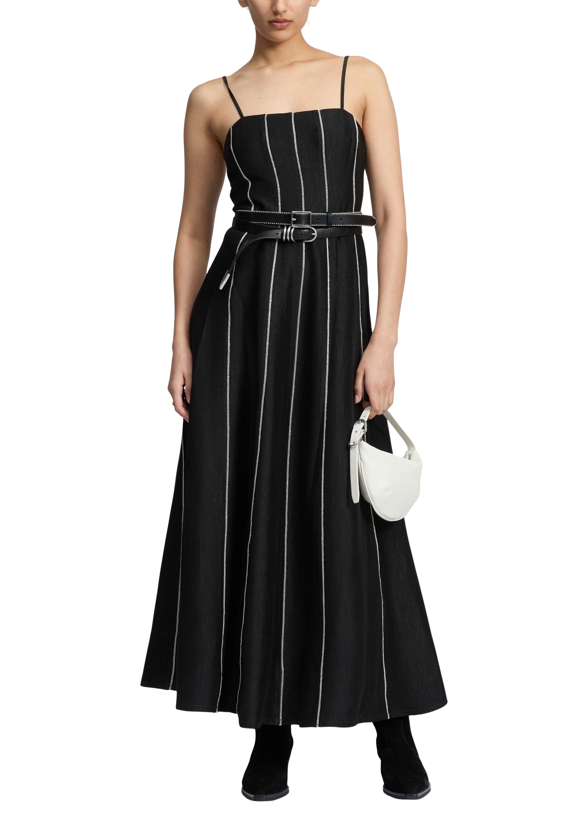 Robe Kennedy ornée - Noir