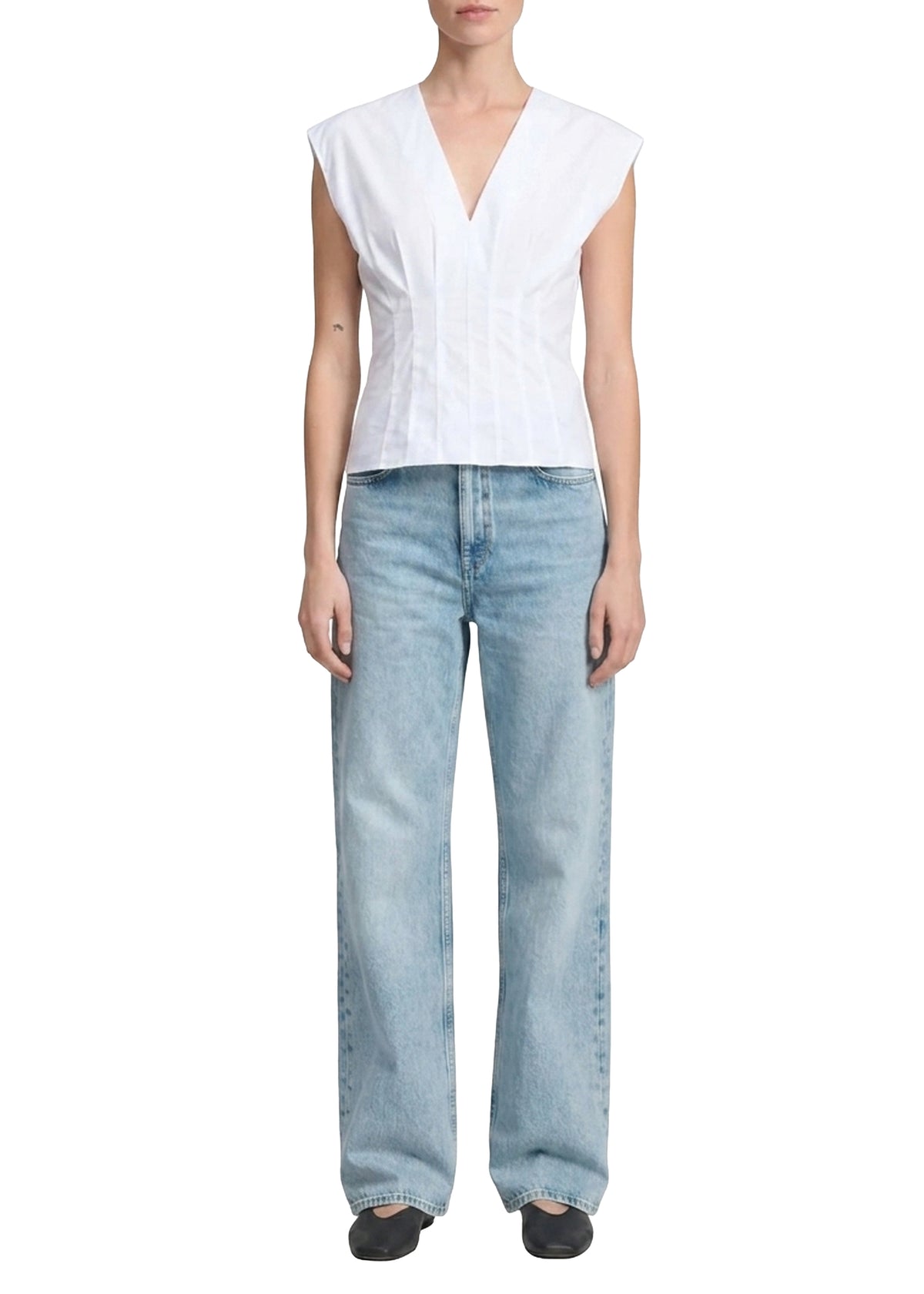 Ines poplin blouse - White