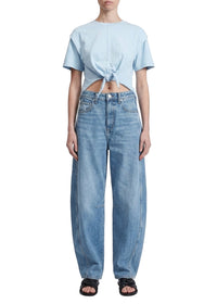 Mica Tie-Front T-shirt - Sky Blue
