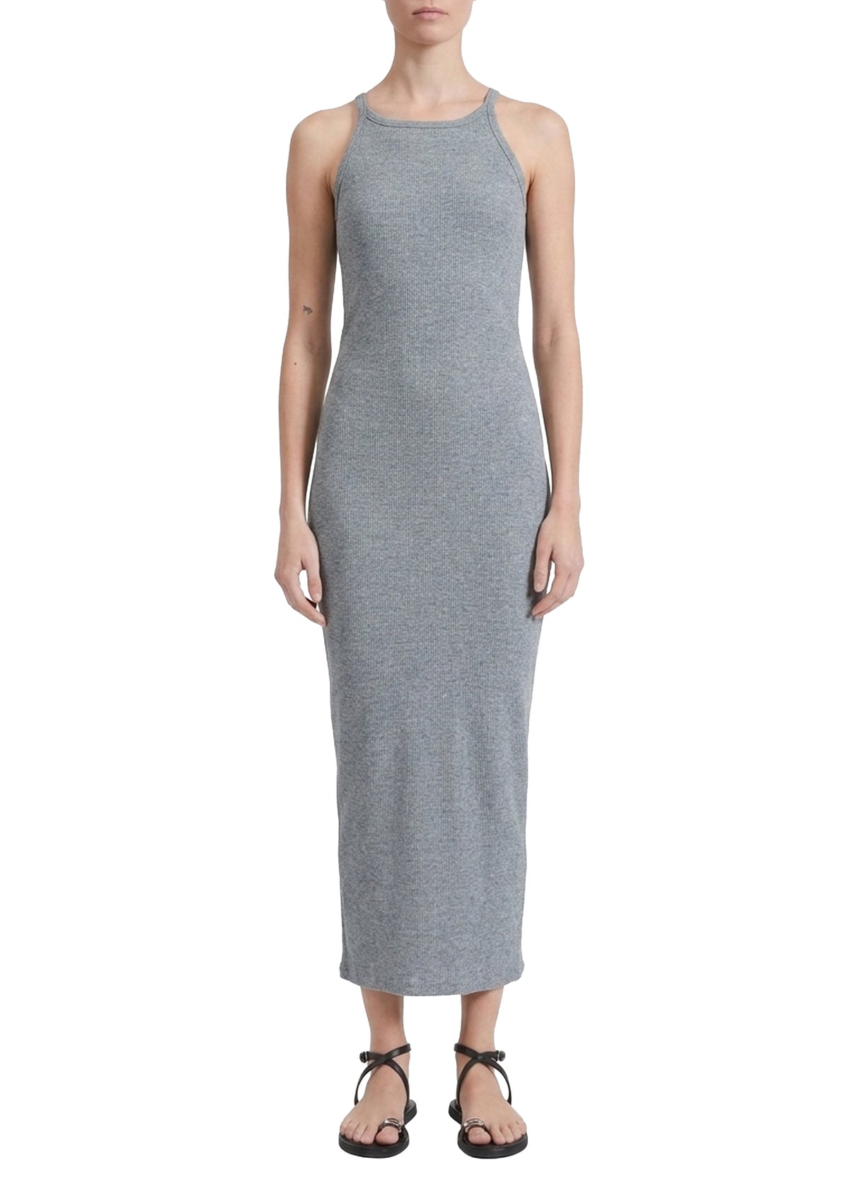 Essential Ribbed Dress - Grey