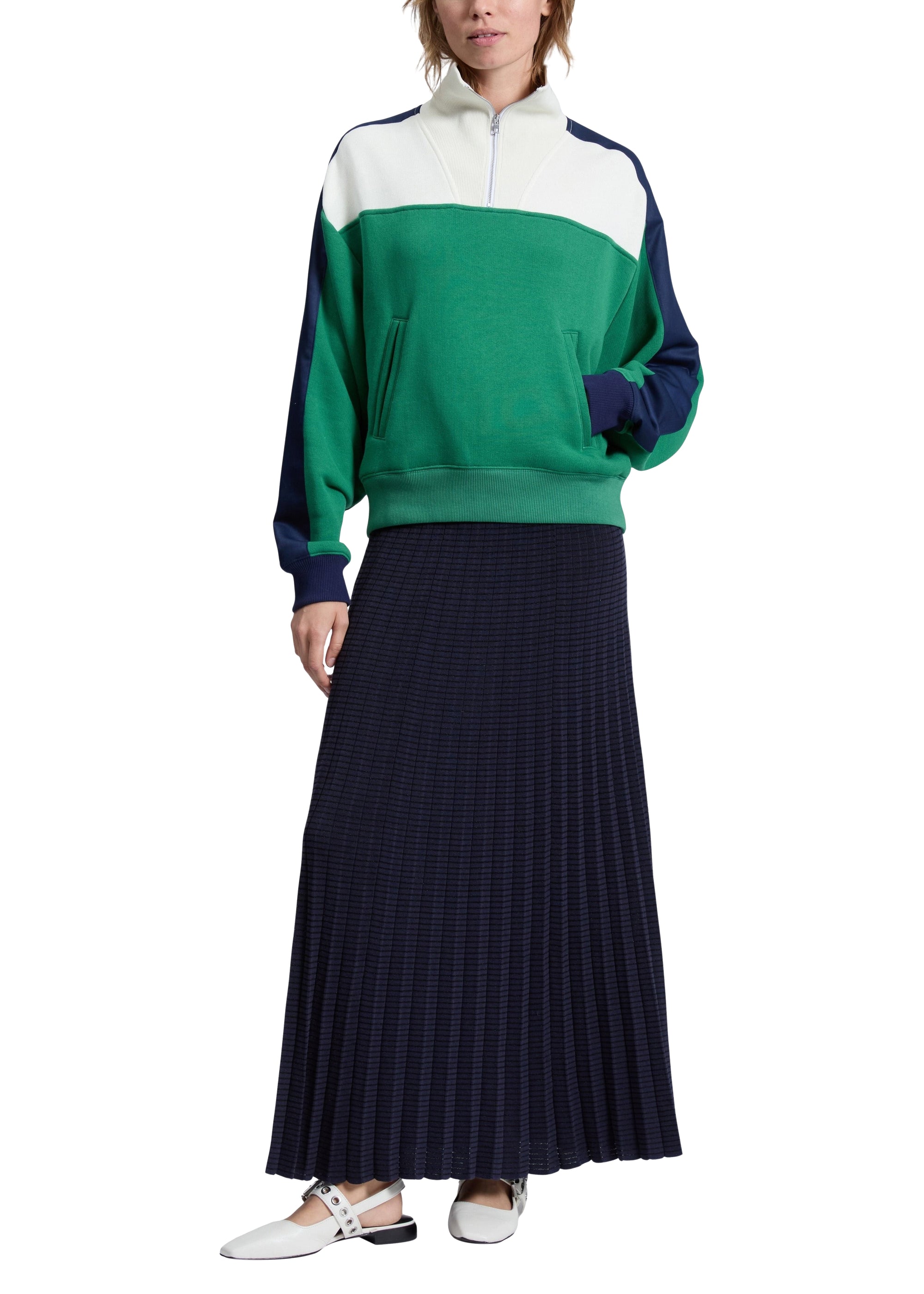 Pull de sport vintage en éponge à demi-zip - Greenmult