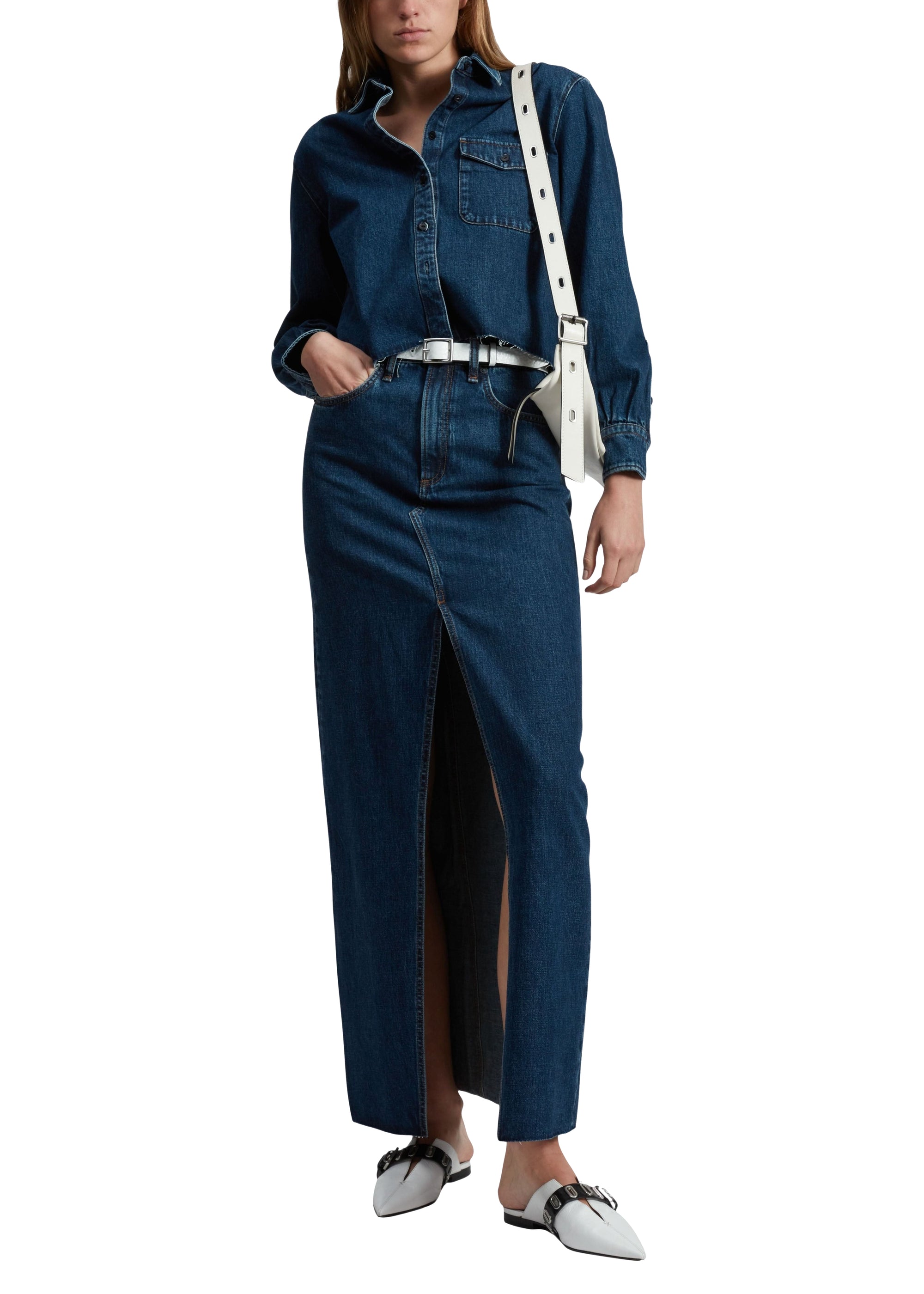 Jupe longue Avery en denim - Ari