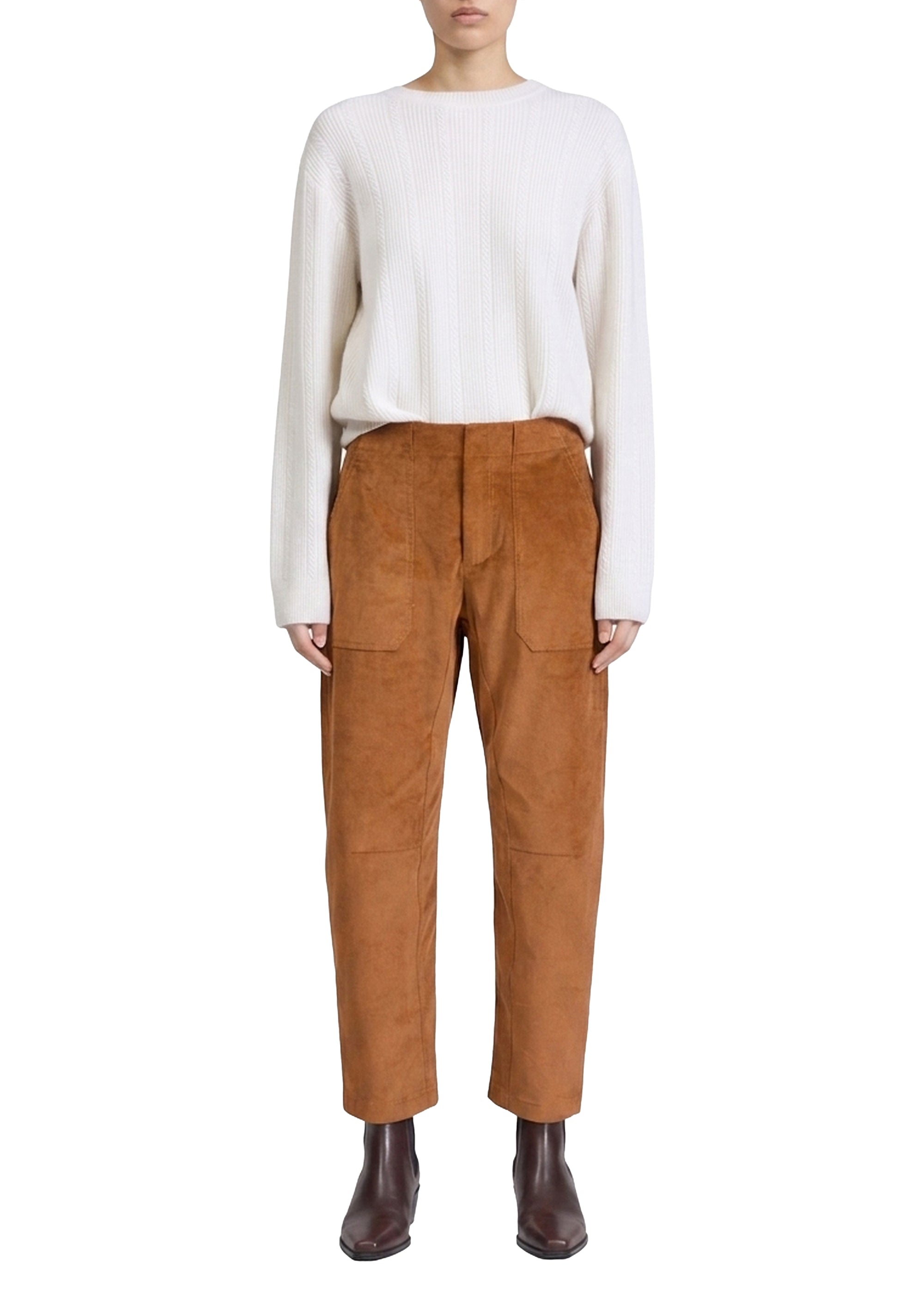 Leyton velvet trousers - Chestnut
