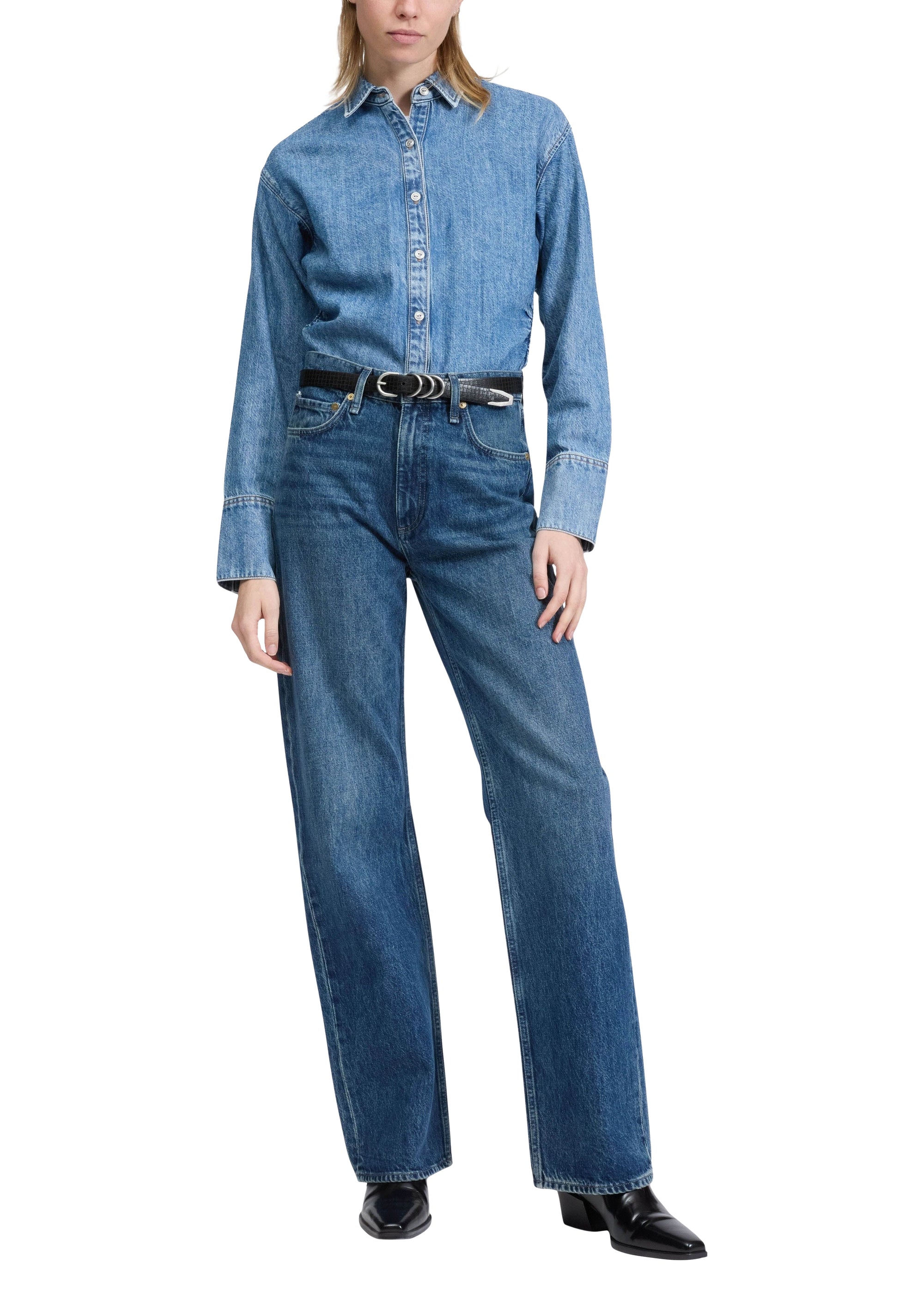 Pantalon droit Shea en denim - Adeline