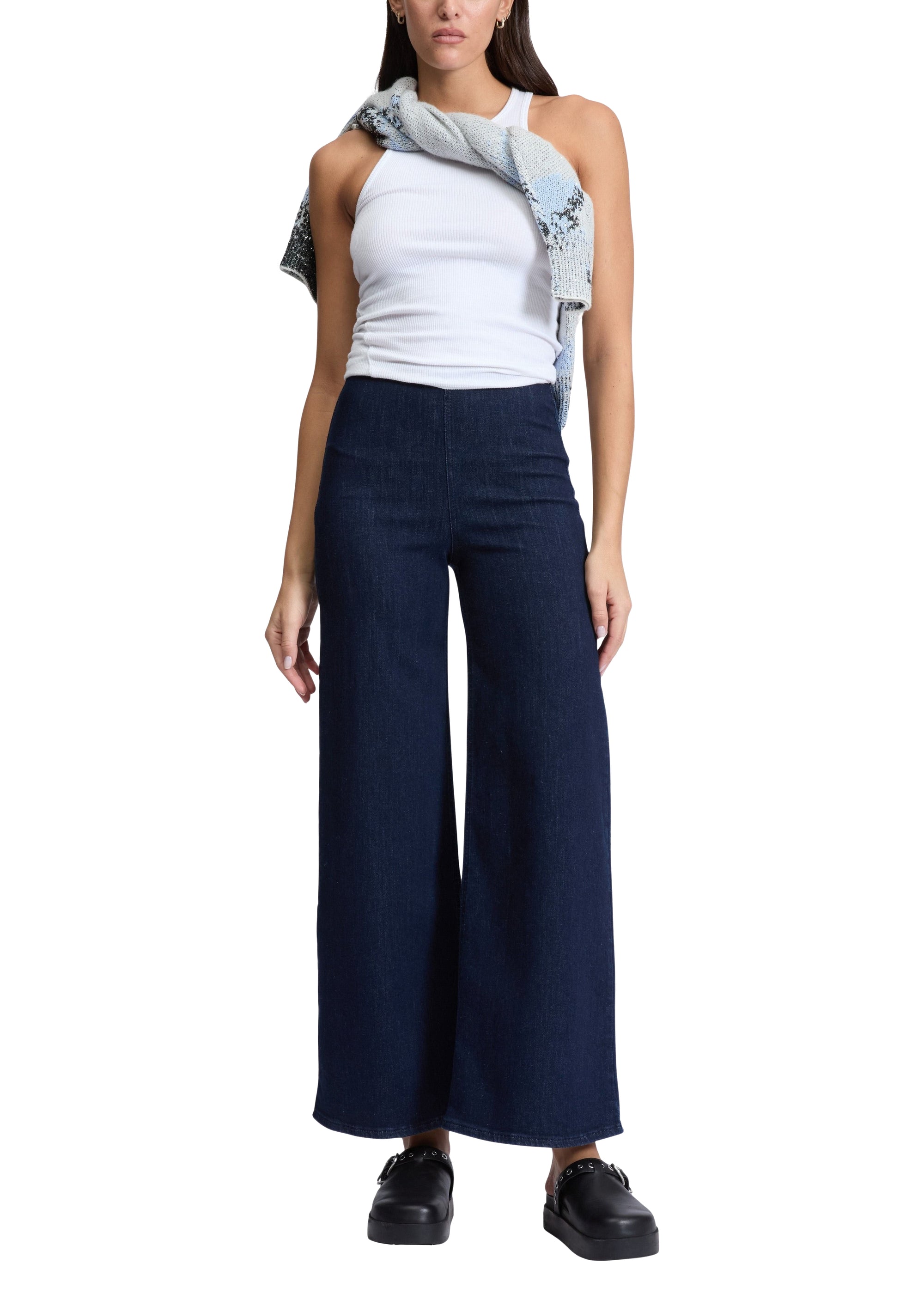 Pantalon évasé en denim - Rinse