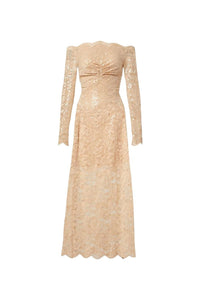 LONG DRESS IN SEQUIN-EMBROIDERED LACE