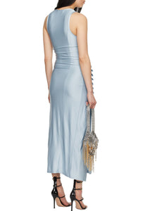 Robe drapée à pressions - Faded Blue