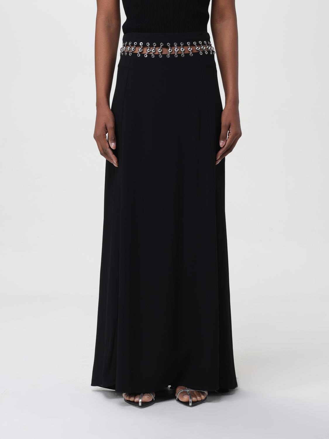 Jupe longue avec ceinture - Black