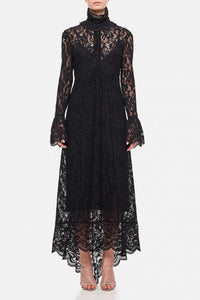 Robe longue en dentelles - Black