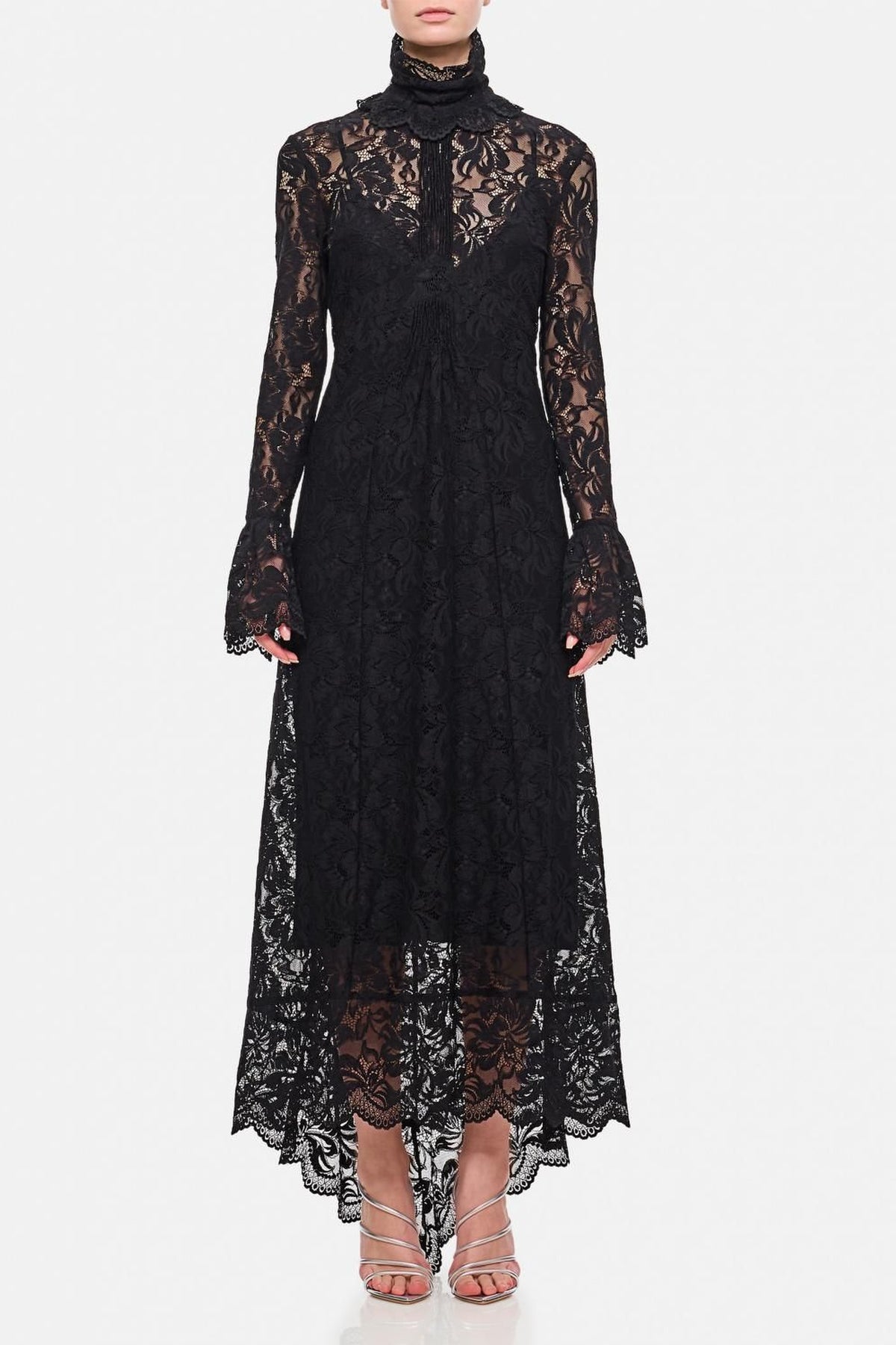 Robe longue en dentelles - Black